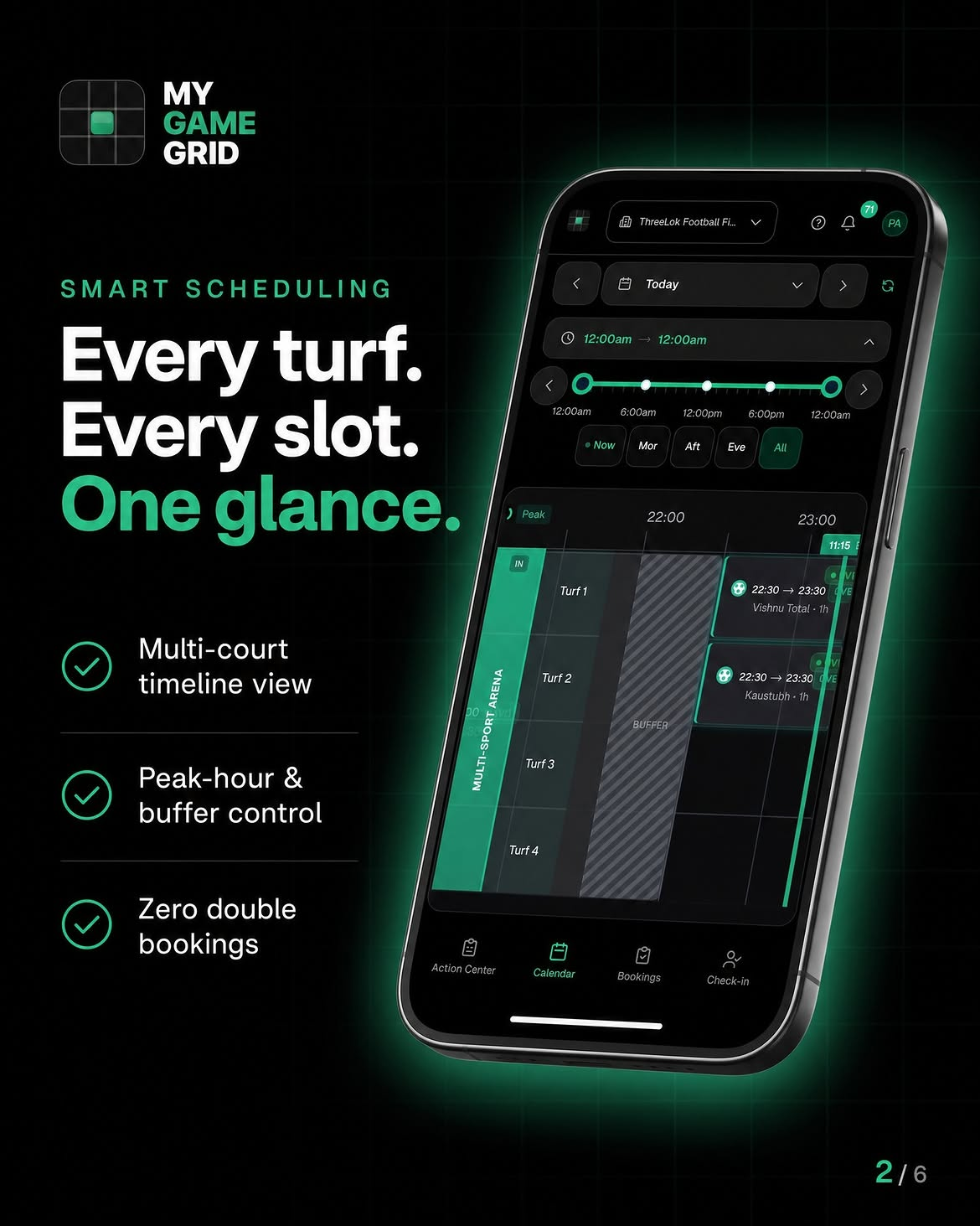MyGameGrid Turf Scheduling & Slot Management