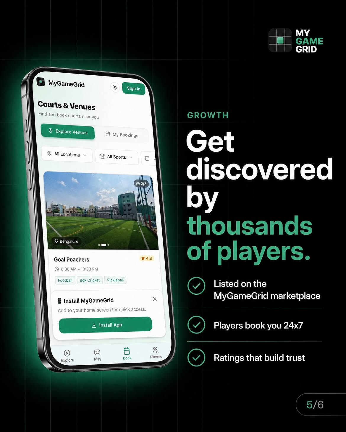 MyGameGrid Player Discovery & Venue Growth
